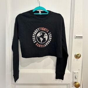 Everybody Fights Boxing Cropped Sweater